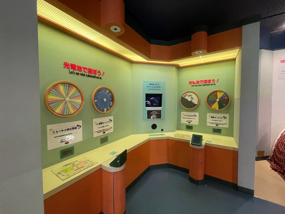 半田空の科学館展示室「地球」の光電池で遊ぼう！