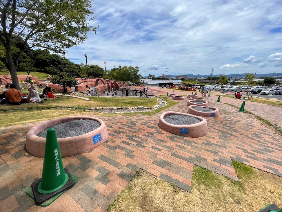 赤塚山公園の水の広場の噴水